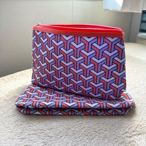 Set of 2 New Cosmetic Pouch Zipper Bags Jonathan Adler for Clinique Graphic